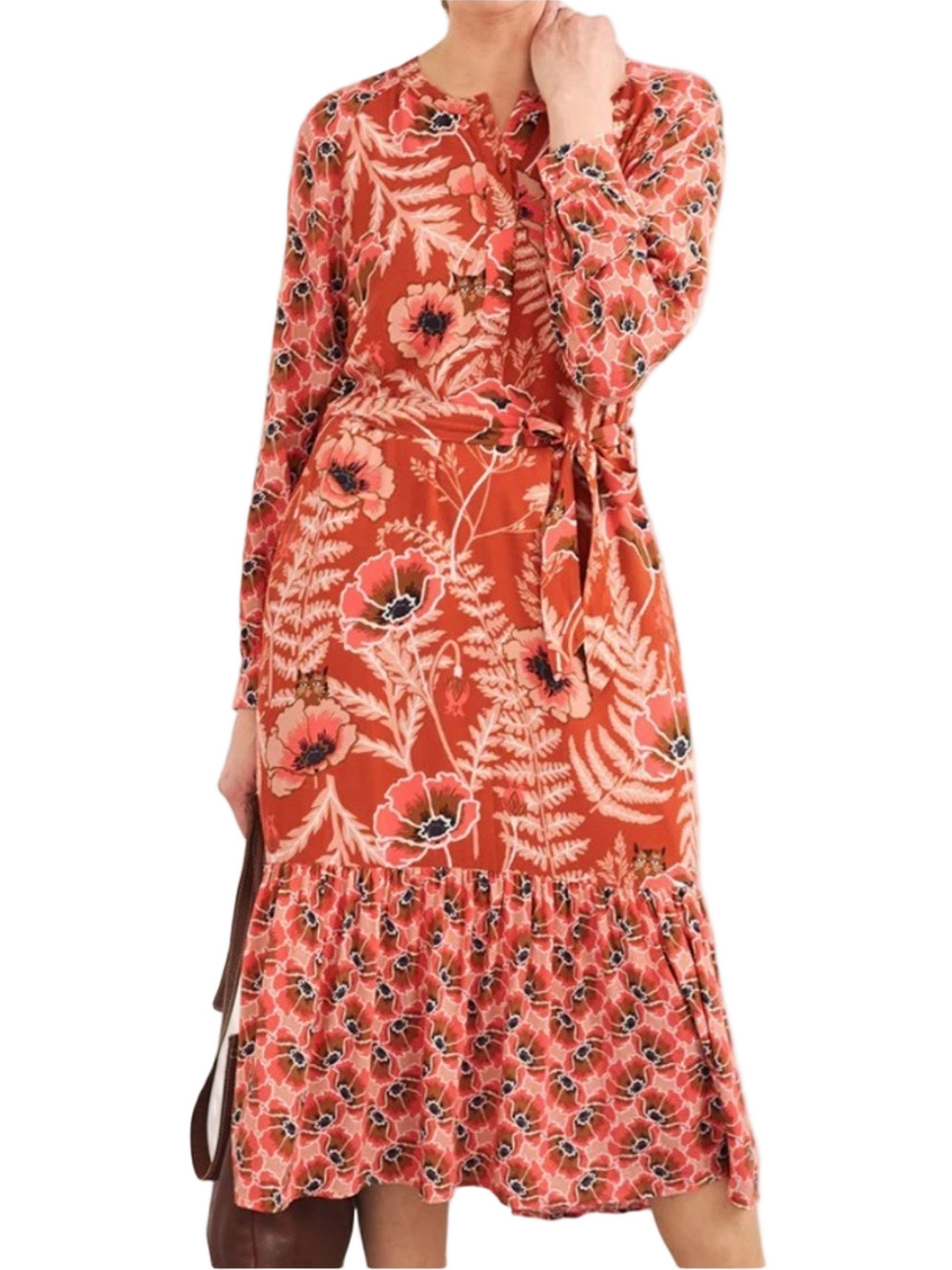 White Stuff poppy and cat dress